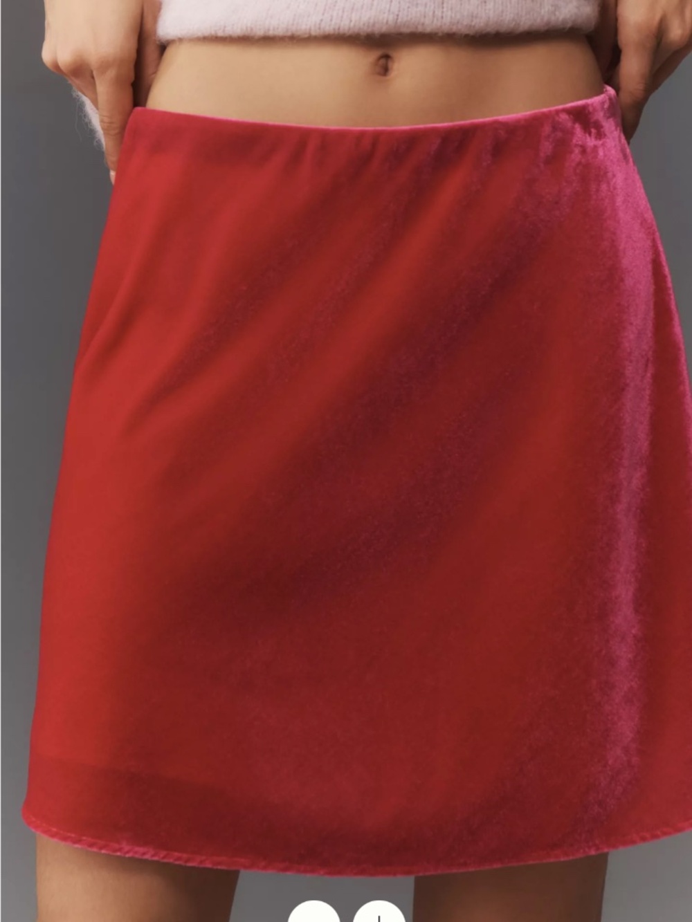 Anthropologie The Tilda Velvet Mini Slip Skirt – Pink – Size Medium – NWT
